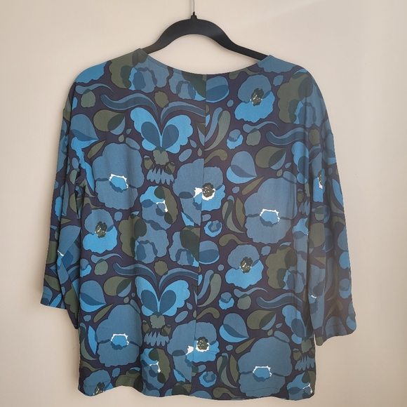 Marimekko Floral Blouse Size 34 - Picture 4 of 7